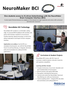NeuroMaker BCI Flyer