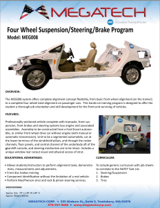 4 Wheel Suspension / Steering / Brake Trainer with Car MEG008