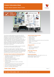 Hybrid Vehicle Systems Panel Trainer