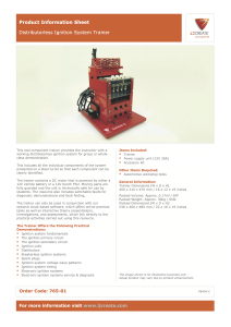 Data Sheet for Distributorless Ignition System Trainer