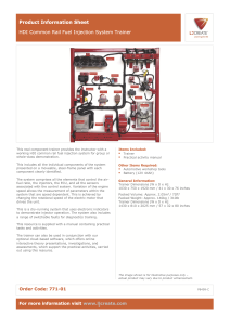 HDI Common Rail Fuel Injection System Trainer
