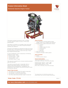 Sectioned 4-Cylinder Gasoline Engine Trainer