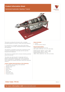 Sectioned Automatic Gearbox Trainer